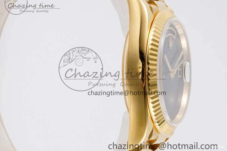 MiroTime 0321 NewStyle Day Date 36 YG RAF Best Edition Black No Marker on YG Bracelet A 2019